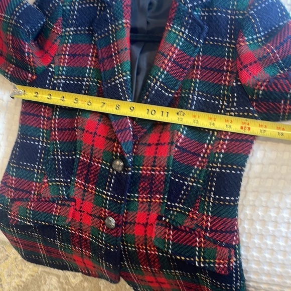 Talbots Classic Shetland Tartan Plaid Blazer - Picture 11 of 13
